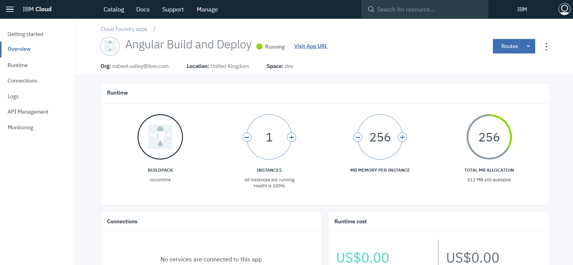 Application Resource Screen